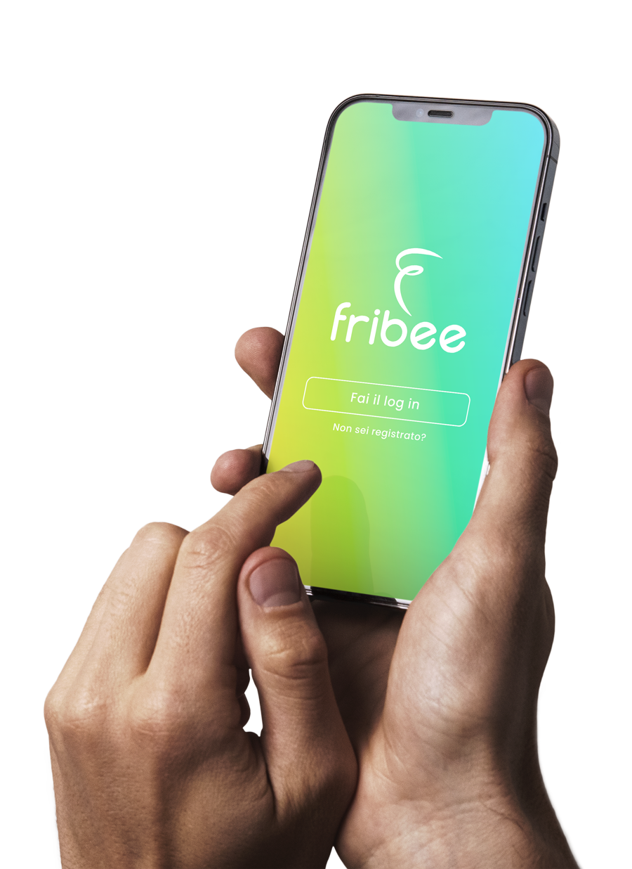 Schermata iniziale con logo Fribee